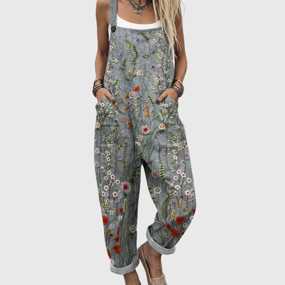 Soft Olive Green Jumpsuit with Hen Pattern – Mary & Susan Savannah